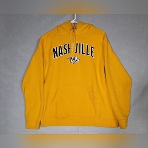 Fanatics NHL Yellow Nashville Predators Hoodie Size Medium
